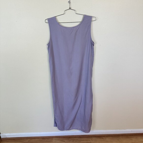 Bryn Walker Lavender Sleeveless Maxi Dress 100% Tencel USA Womens Medium Shift - Picture 6 of 9